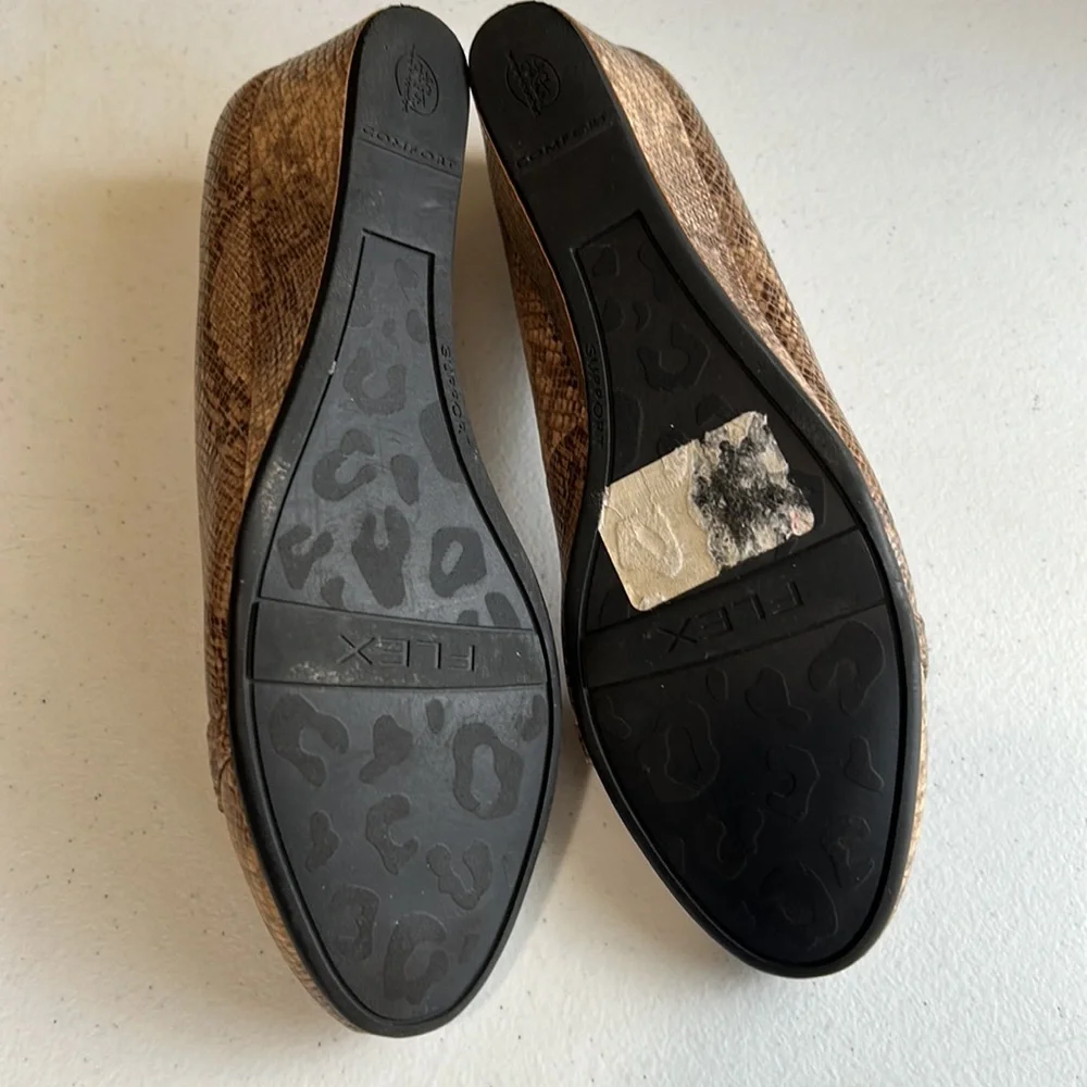 Life Stride, Landeo, Tan & Brown, Snakeskin, Comfort Flex Shoes, Size 9.5